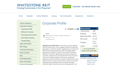 Desktop Screenshot of ir.whitestonereit.com